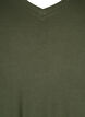 Geribd viscose t-shirt met v-hals, Thyme, Packshot image number 2