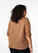 Katoenen overhemdblouse met V-hals, Coca Mocha, Model image number 1
