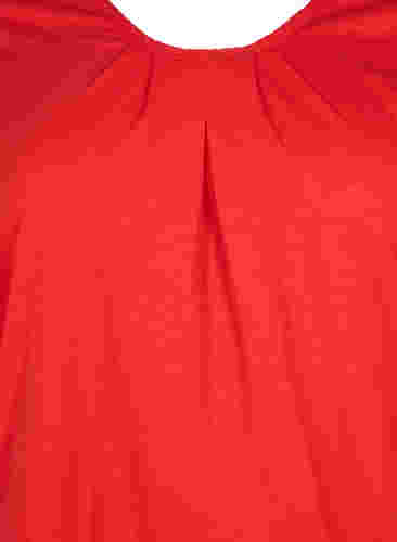 Blouse en coton à manches 3/4, Fiery Red, Packshot image number 2
