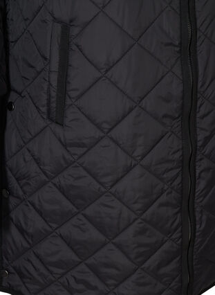 Veste thermique matelassée avec capuche et fermeture éclair, Black, Packshot image number 2