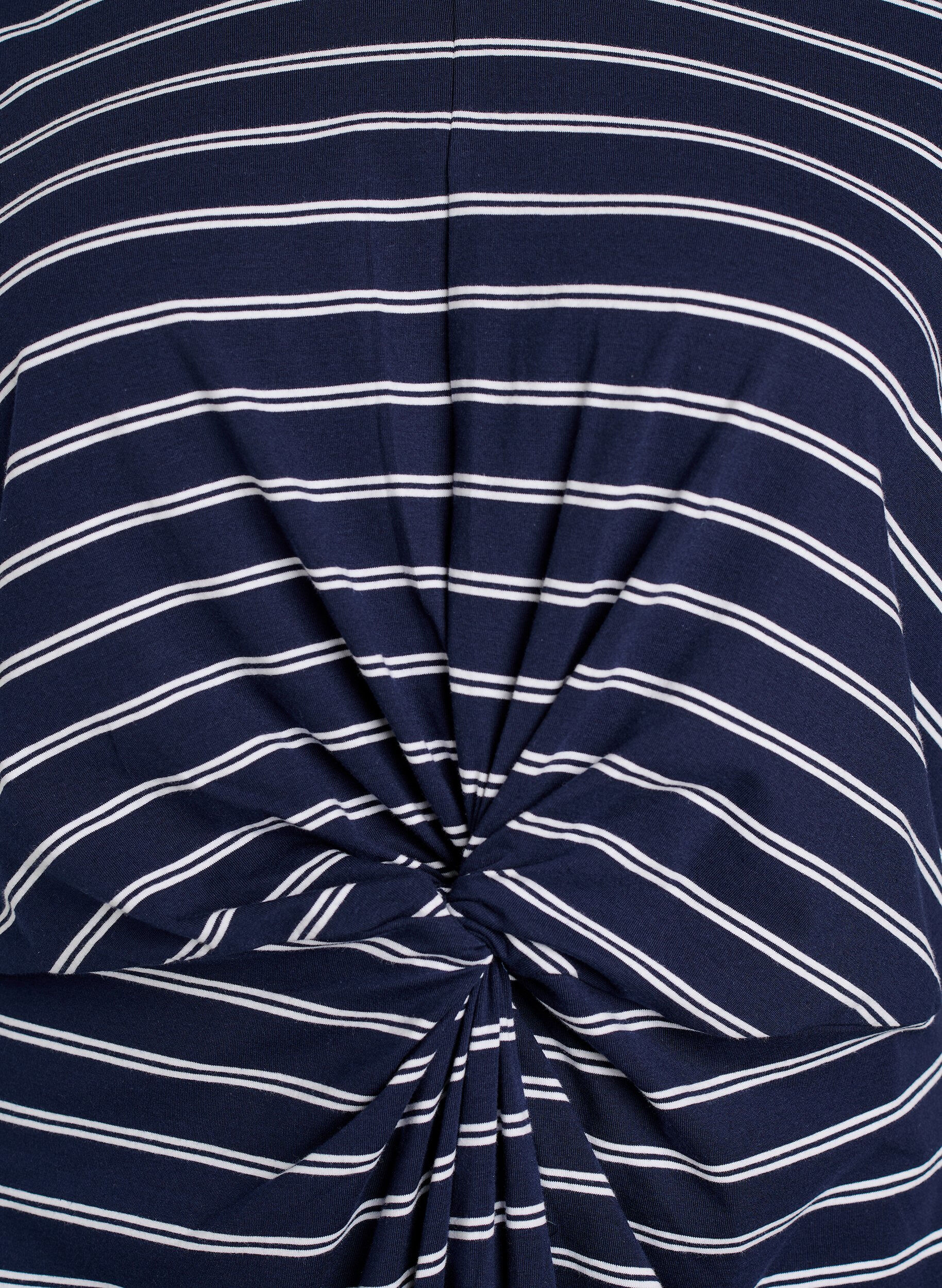 ZizziRobe en coton avec d&eacute;tail torsad&eacute;, Bleu, Packshot image number 2