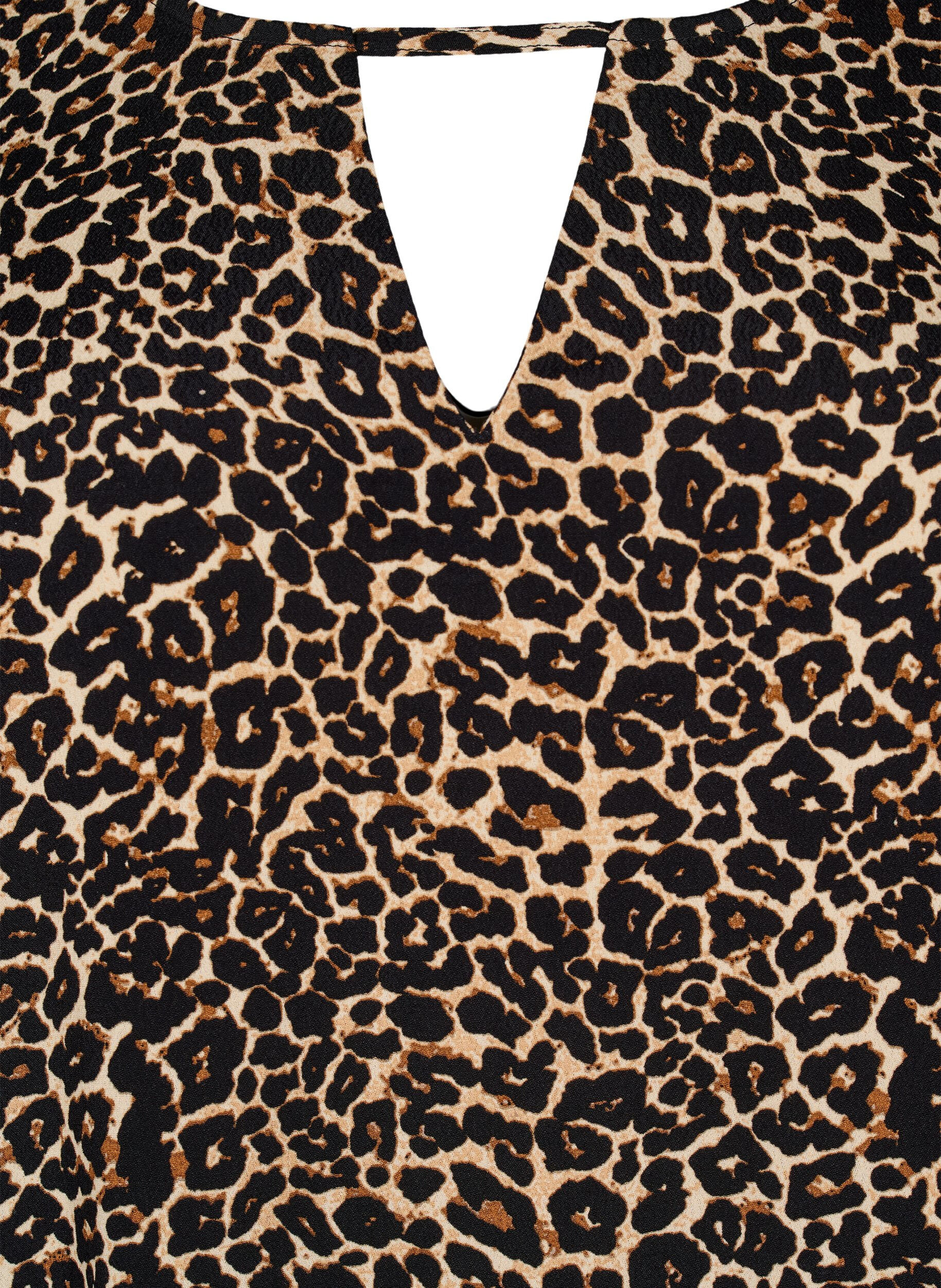 ZizziKorte mouw visrose Blouse met print, Bruin, Packshot image number 2