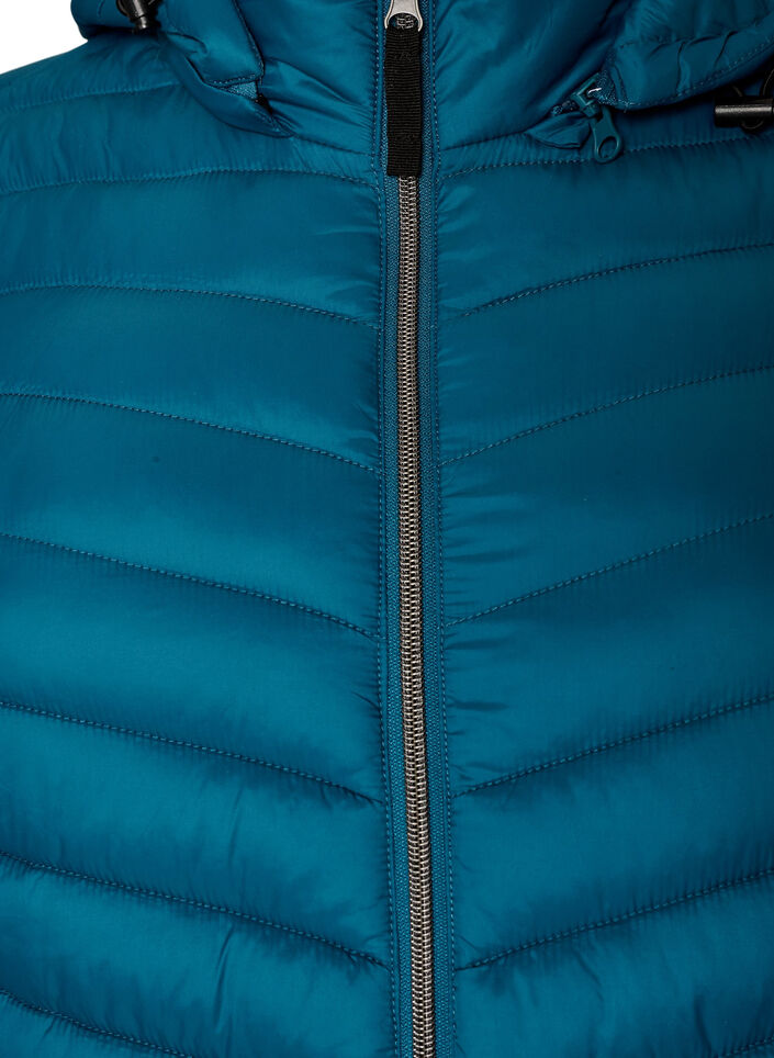 Lichtgewicht jas met zakken en afneembare capuchon, Blauw, Packshot image number 2