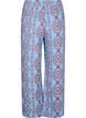 Pantalon ample en mousseline de coton &agrave; motif, Bleu Clair, Packshot image number 1