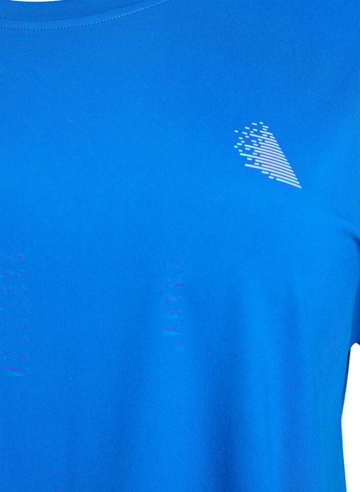 T-shirt de sport couleur unie, Bleu intense, Packshot