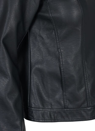 Veste en simili-cuir avec poches, Black, Packshot image number 3