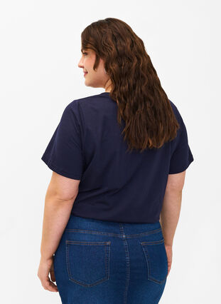 FLASH – T-shirt imprimé, Navy Blazer Wave , Model image number 1