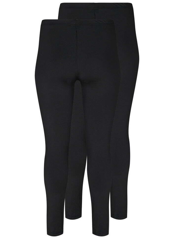 Leggings basiques 2-pack, Noir, Packshot image number 1