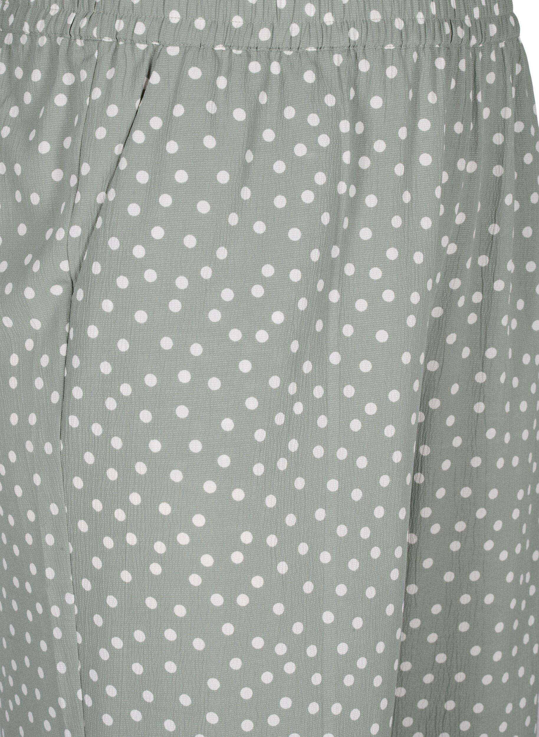 ZizziFLASH - Broek met print en zakken, Iceberg Green Dot, Packshot image number 2