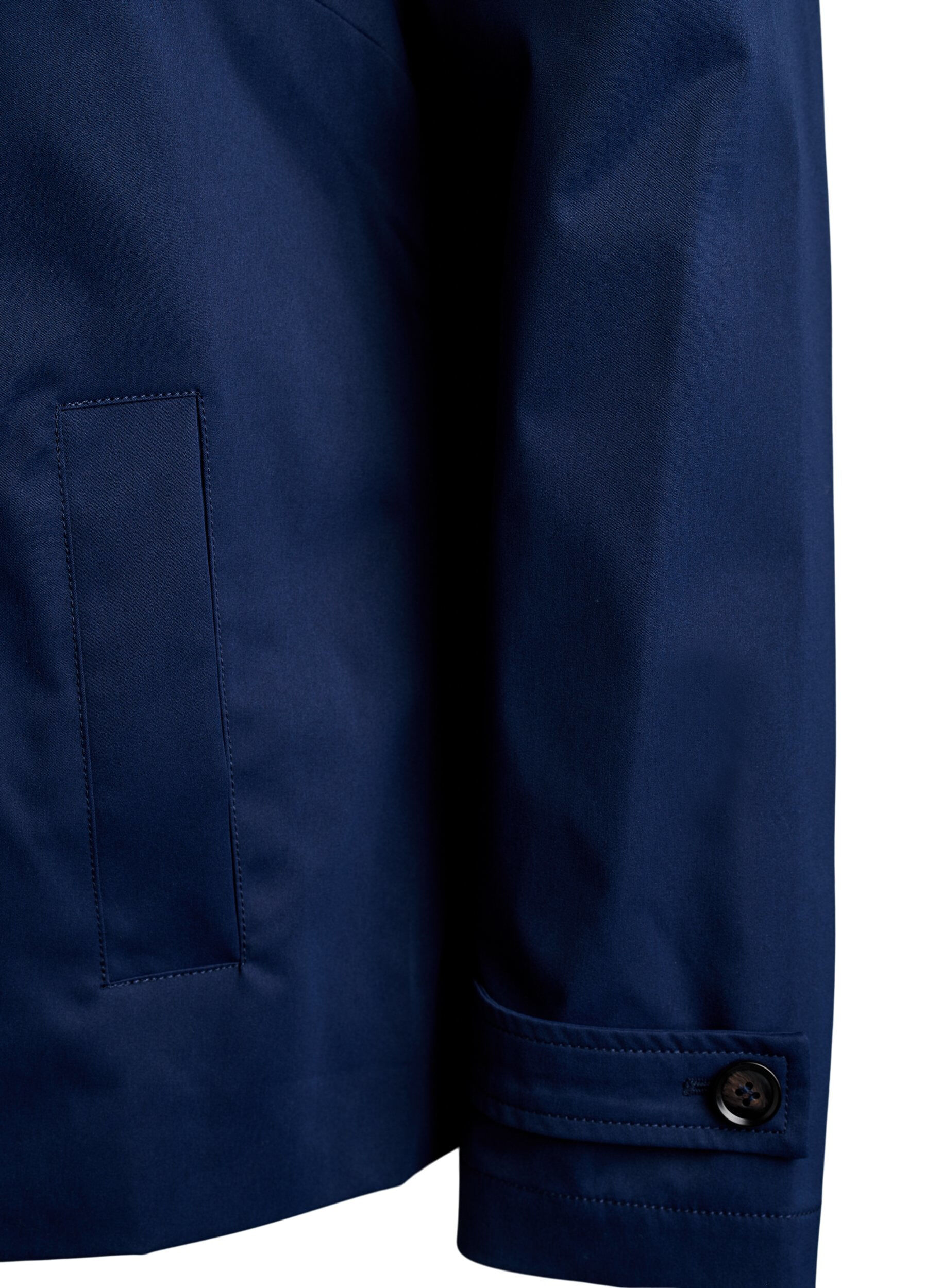 ZizziKorte trenchcoat met kraag en raglanmouwen, Blauw, Packshot image number 3