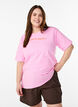 Sportief T-shirt in biologisch katoen, Roze, Model image number 0