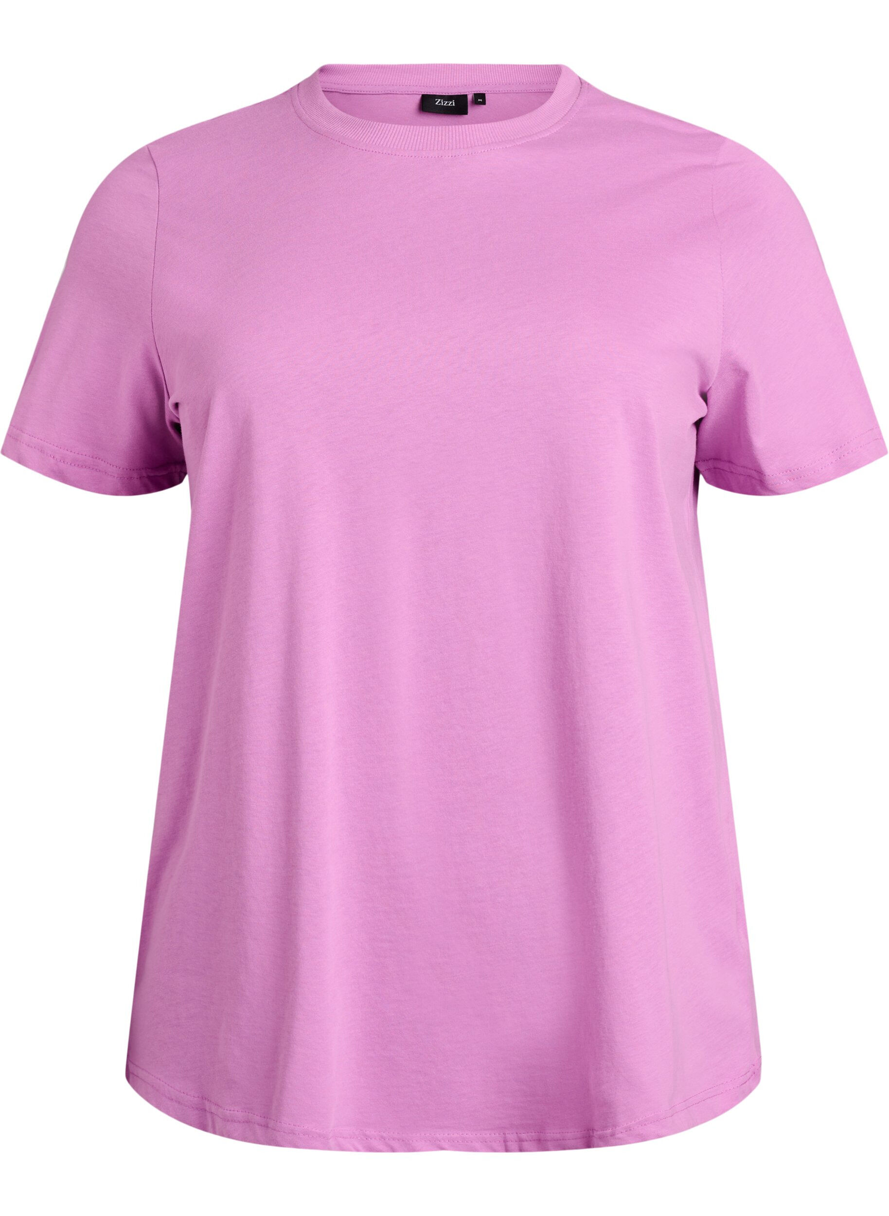 ZizziT-shirt basique en coton &agrave; col rond, Violet, Packshot image number 0