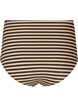 Hoge taille bikinibroekjes met strepen, Bruin, Packshot image number 1