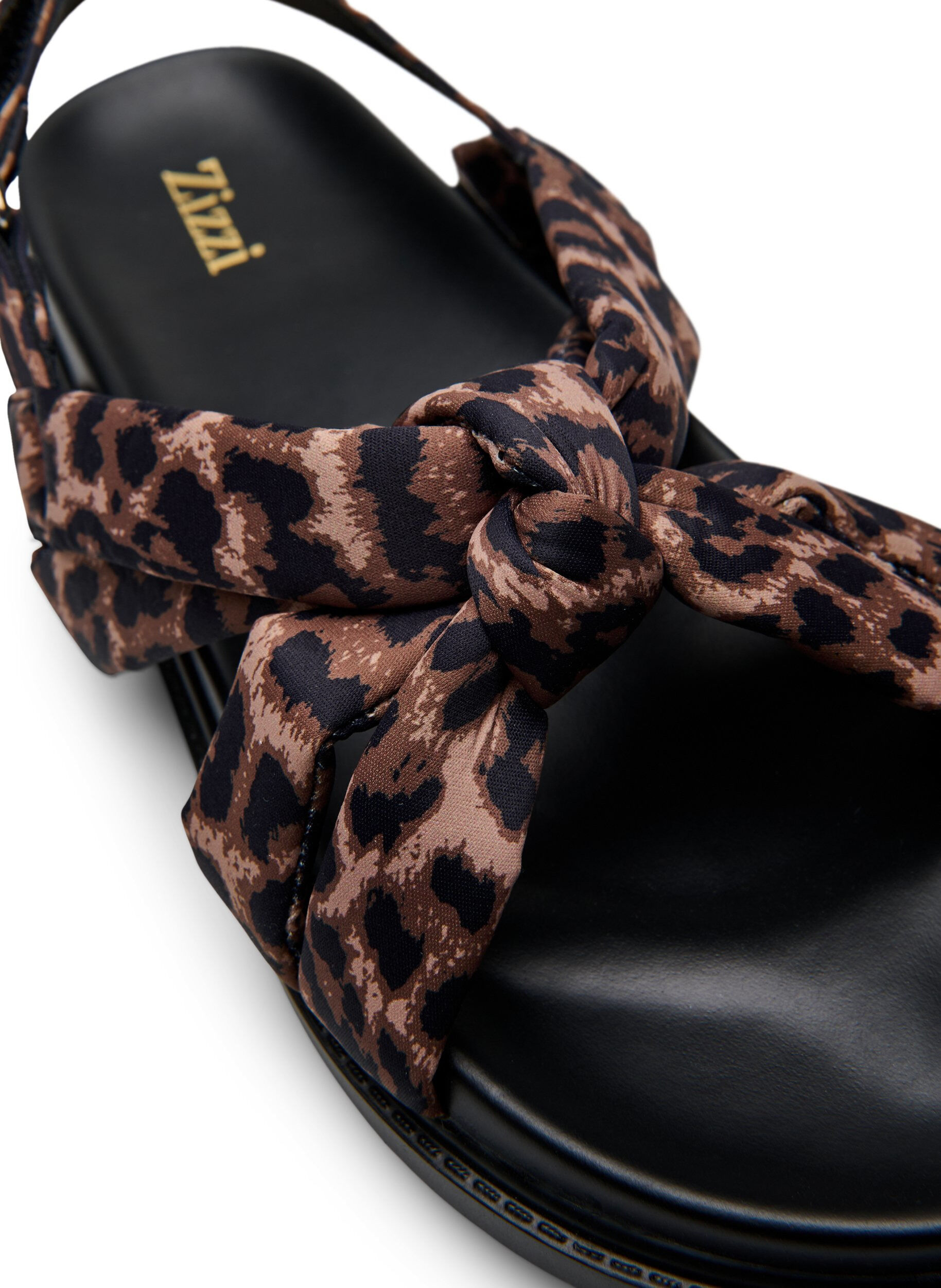 Zizzi Large - Sandale avec d&eacute;tail n&oelig;ud, Marron, Packshot image number 3