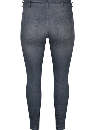Amy jeans met hoge taille en push up, Grey Denim, Packshot image number 1