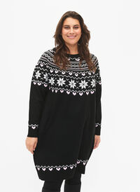 Robe de Noël en tricot, Black Comb, Model
