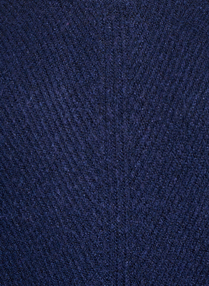 Pull en maille à motif diagonal et manches raglan, Bleu, Packshot image number 2