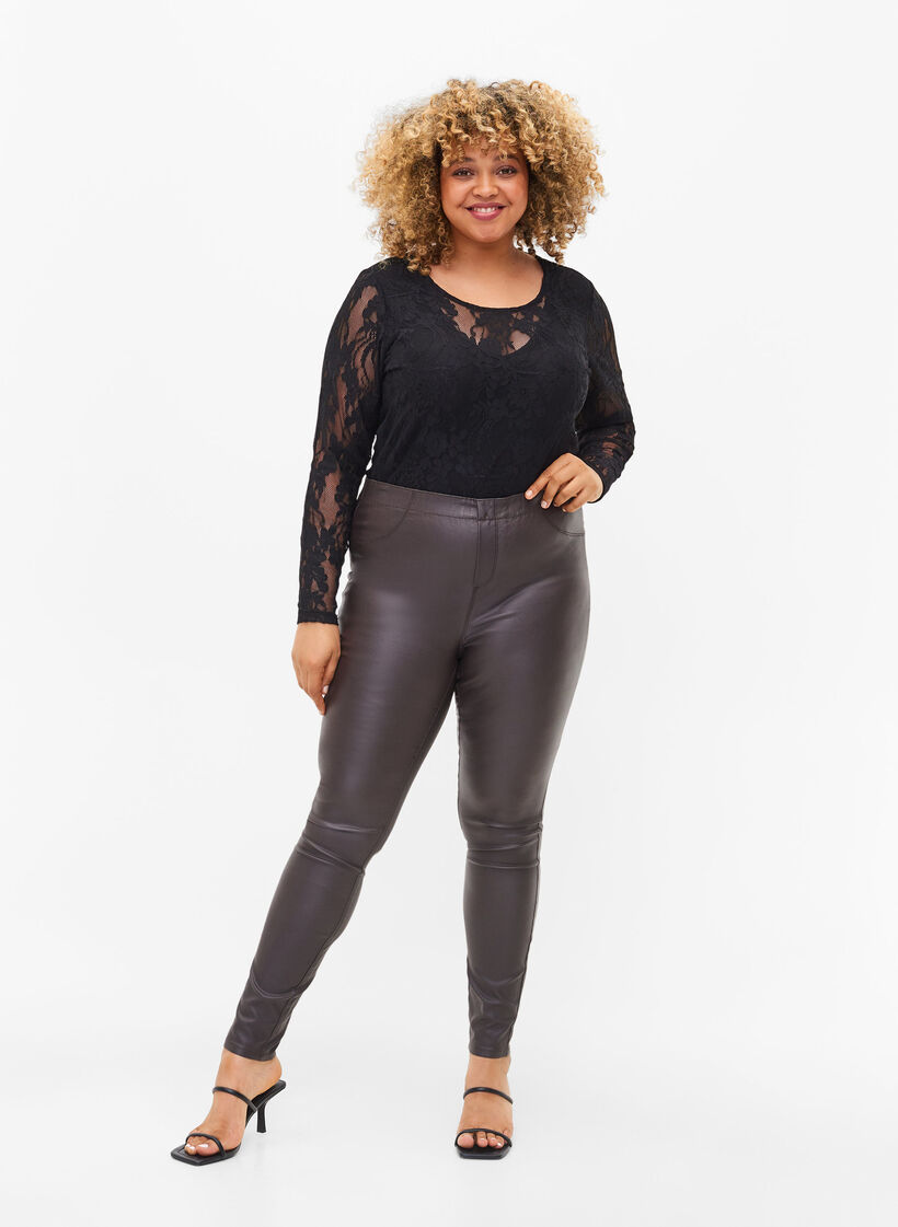 Coated legging, After Dark, Model image number 0