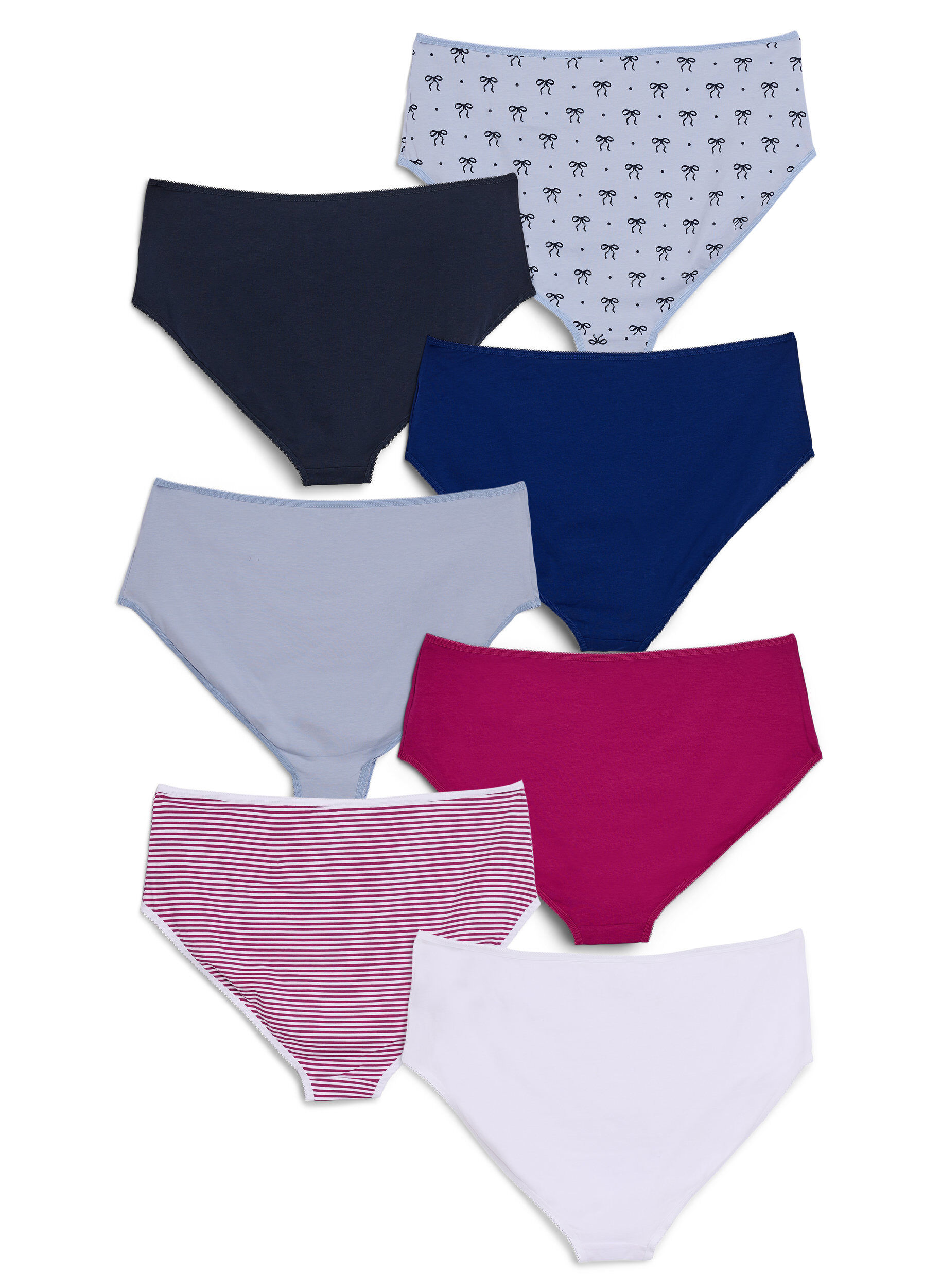 Zizzi7-pack panties met normale taille, Blauw, Packshot image number 1