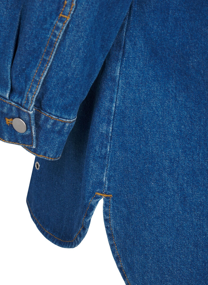 Denim shirt met oogjes, Blauw, Packshot image number 4
