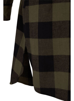 Robe chemise à carreaux avec lien à nouer, Ivy Green Check, Packshot image number 3