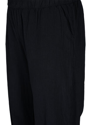 Cropped broek van katoen, Black, Packshot image number 2