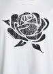 T-shirt en coton biologique avec imprimé floral, B. White w. Rose, Packshot image number 2