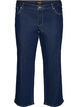 Gecropte straight-fit jeans met een normale taille, Blauw, Packshot image number 0