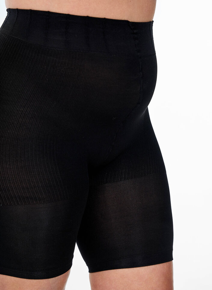 2-pack push-up shorts in 60 denier met shaping effect, Zwart, Packshot image number 2
