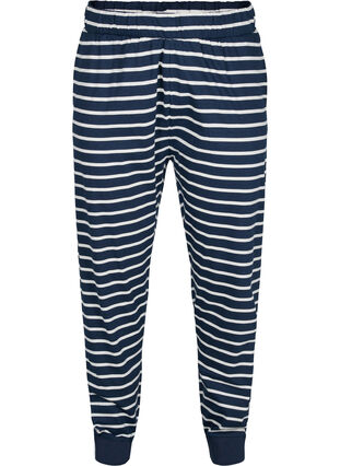 Bas de pyjama en coton, Navy Blazer Stripe , Packshot image number 0
