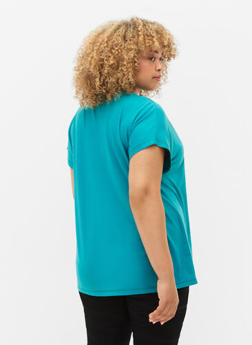 T-shirt d'entraînement à manches courtes, Deep Peacock Blue, Model image number 1
