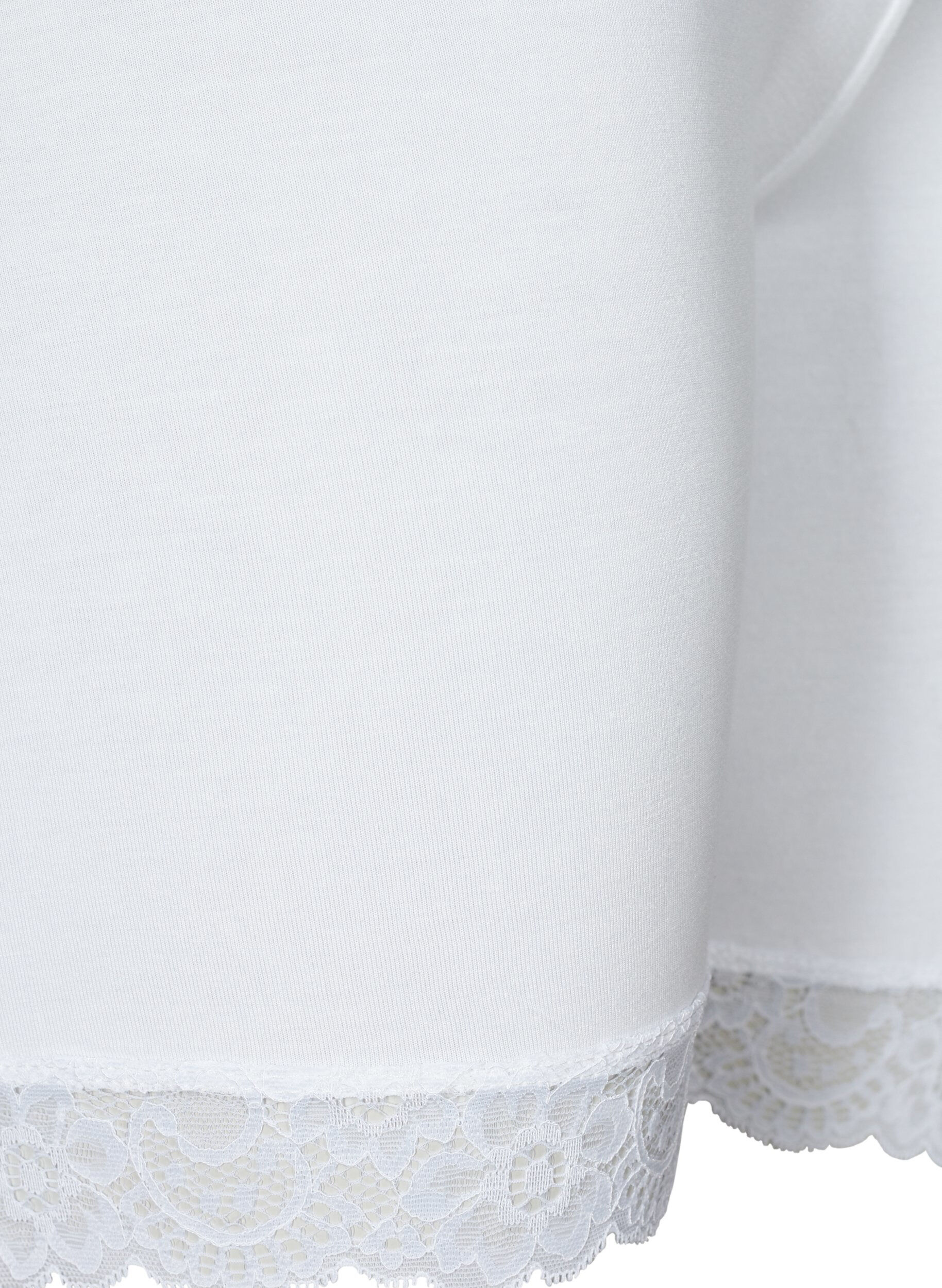 Zizzi Short de cyclisme avec bordure en dentelle, Blanc, Packshot image number 3