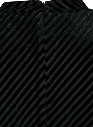 Jurk van velours met structuur, Black, Packshot image number 3