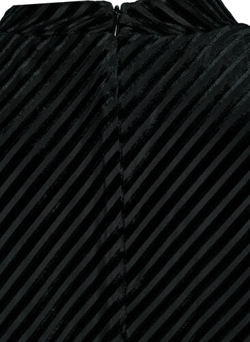 Robe texturée en velours, Black, Packshot image number 3