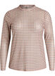 Blouse en maille &agrave; carreaux, Beige, Packshot image number 0