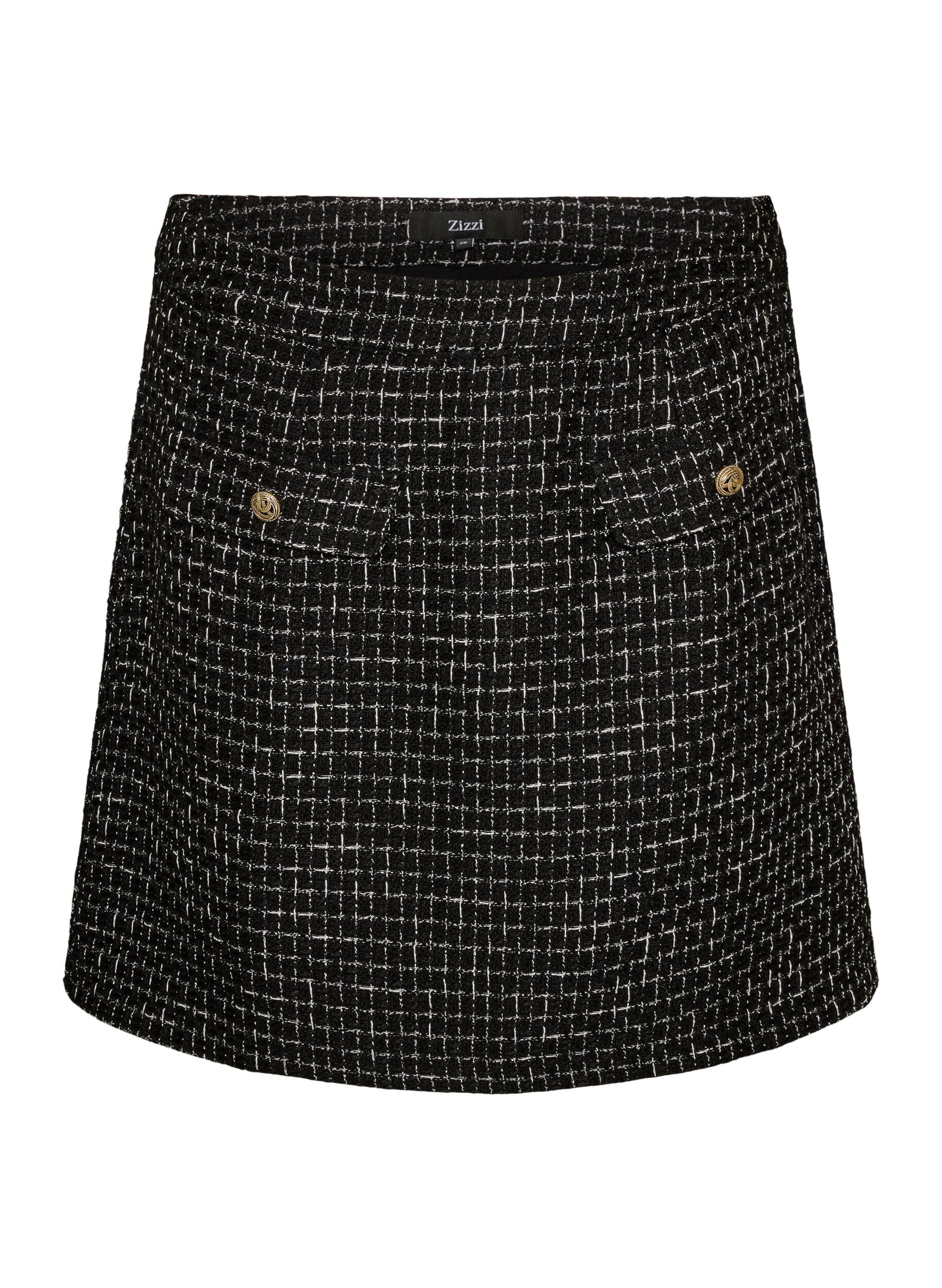 ZizziJupe courte en boucl&eacute;, Noir, Packshot image number 0