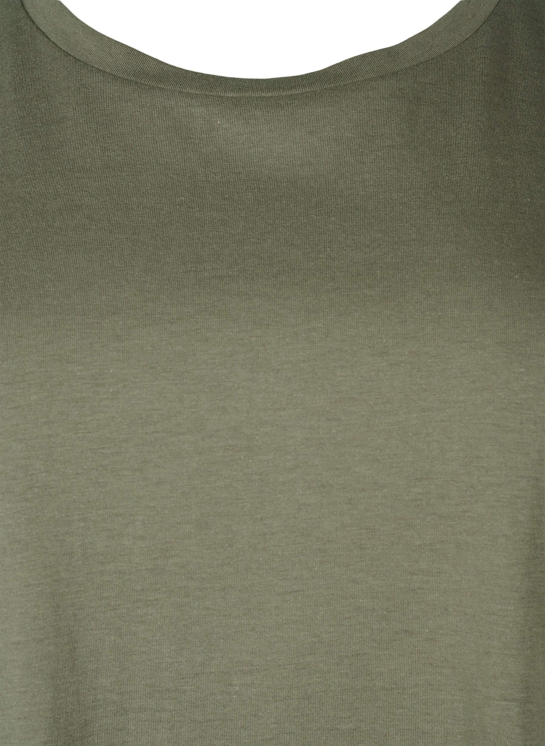 Zizzi2-pack T-shirts met korte mouwen, Groen, Packshot image number 4