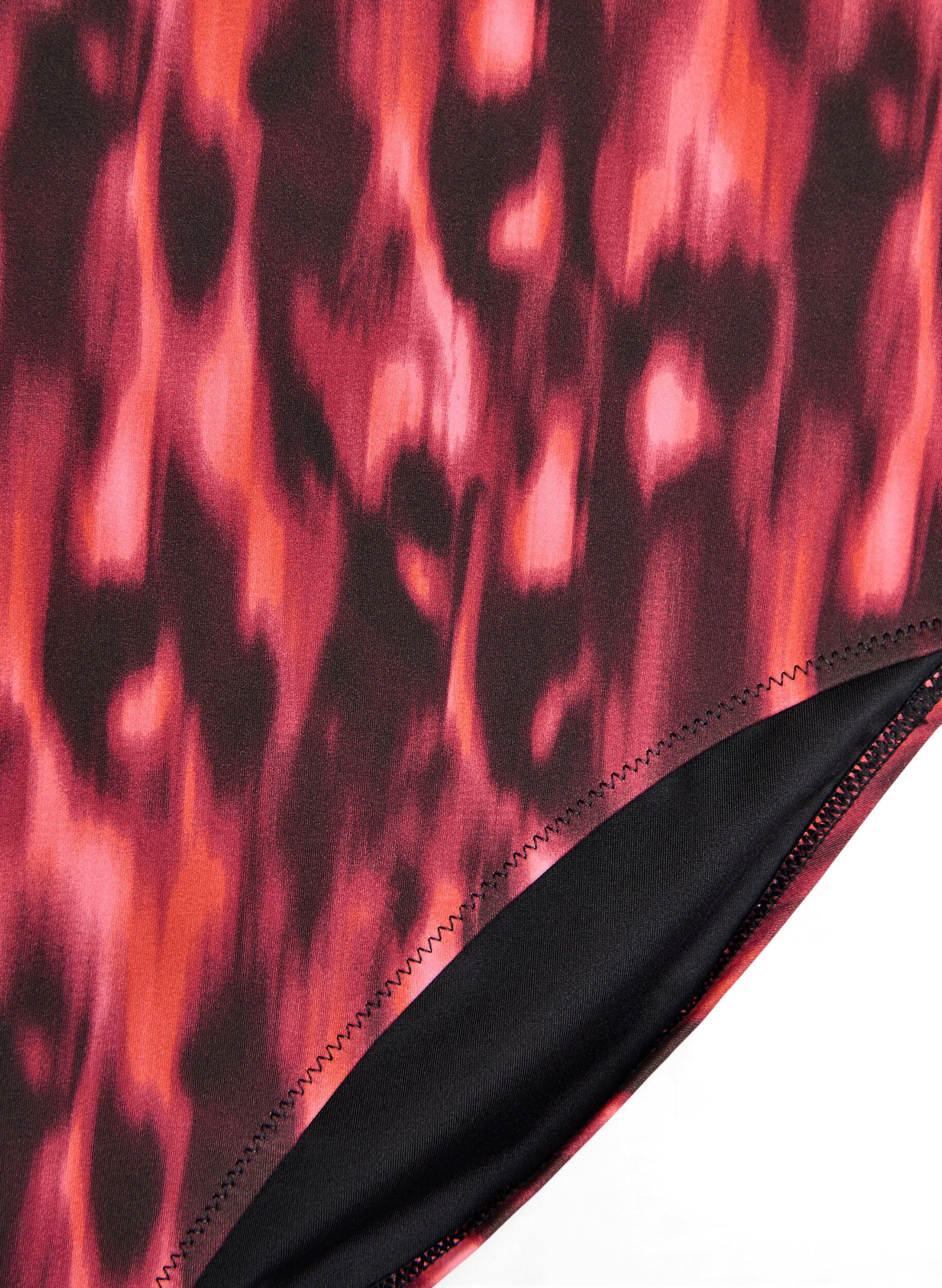 ZizziCulotte de bikini imprim&eacute;e et taille haute, Rouge, Packshot image number 2