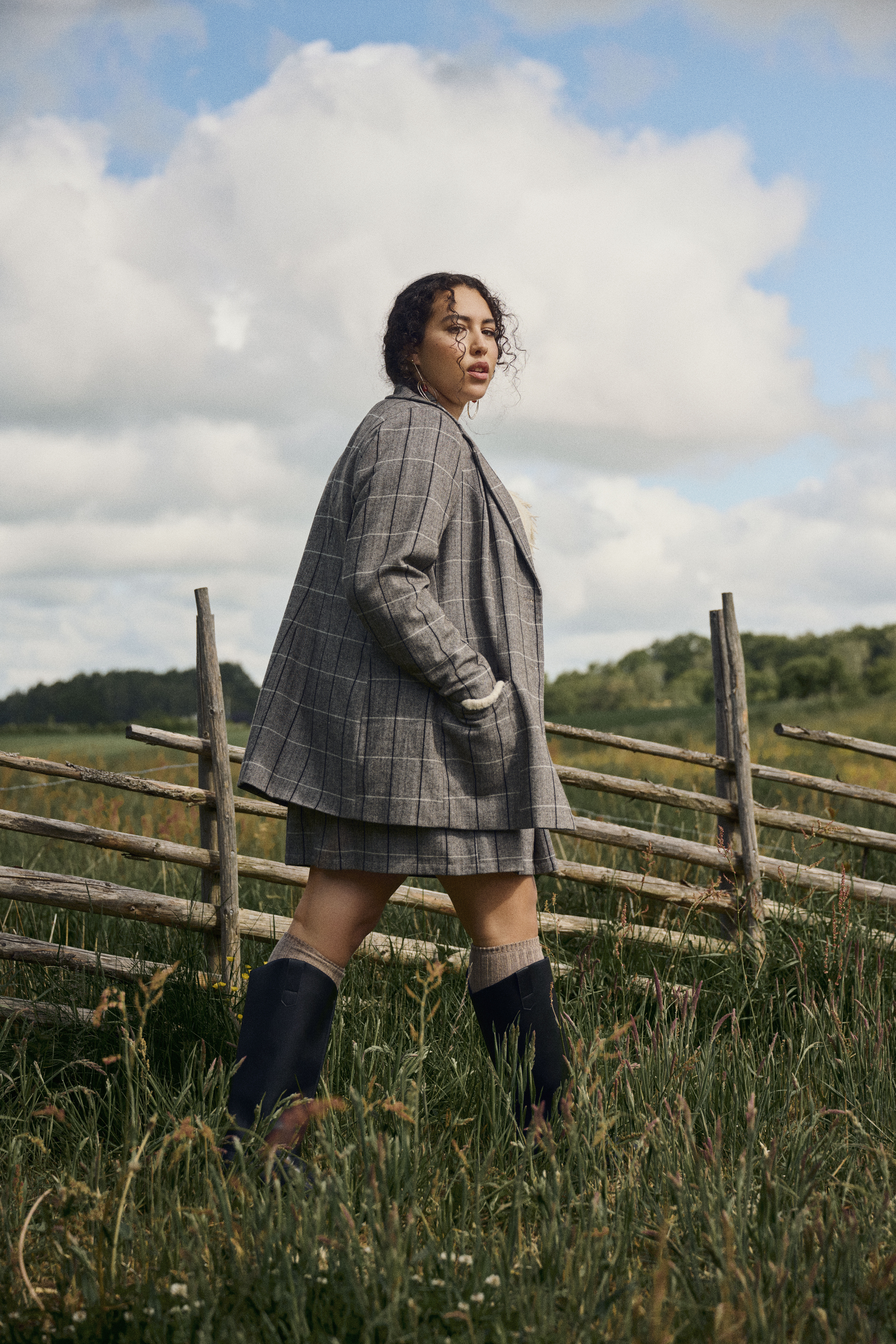 ZizziSet met grijze ruitjes, , Model