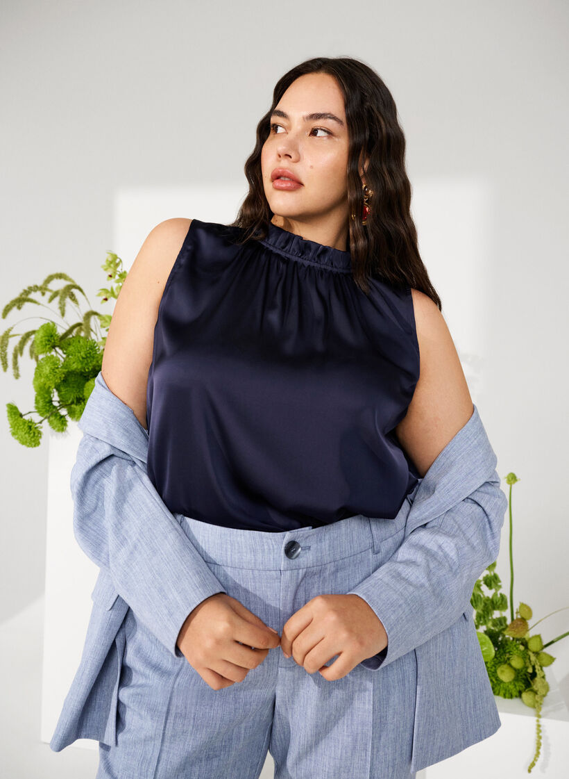 Haut de soirée sans manches en satin, Night Sky, Image image number 0