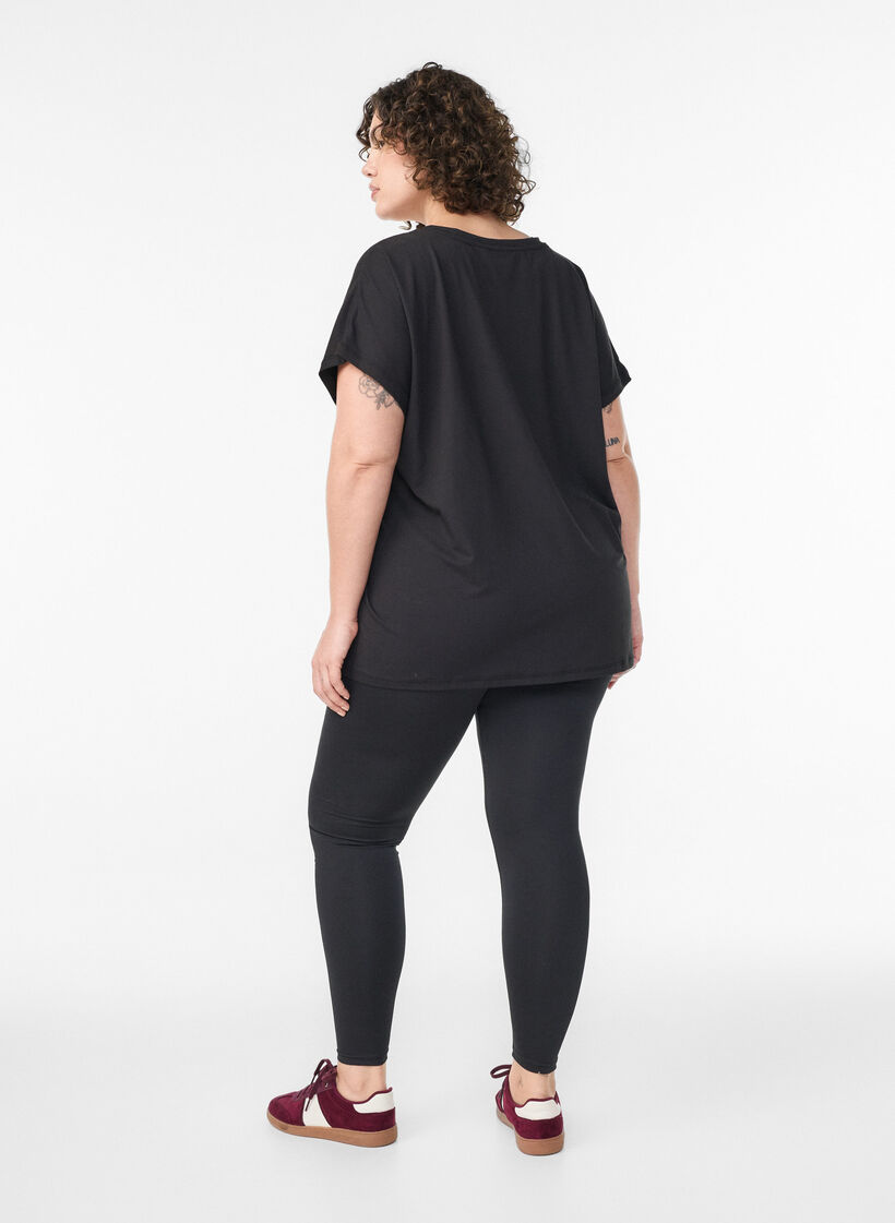 Legging sport basic cropped, Noir, Model