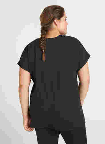 Effen sportshirt, Black, Model image number 2