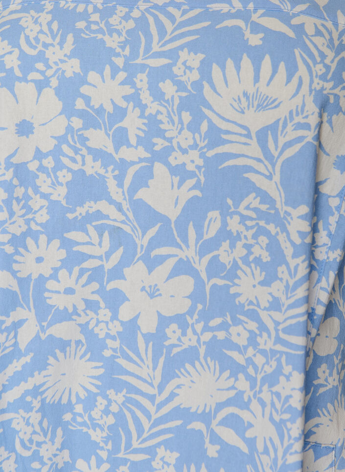 Katoenen jurk met korte mouwen en print, Vanille, Packshot image number 2