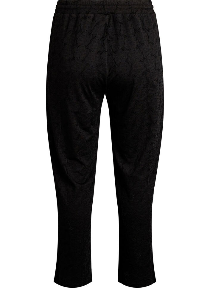 FLASH - Pantalon texturé taille haute, Noir, Packshot image number 1