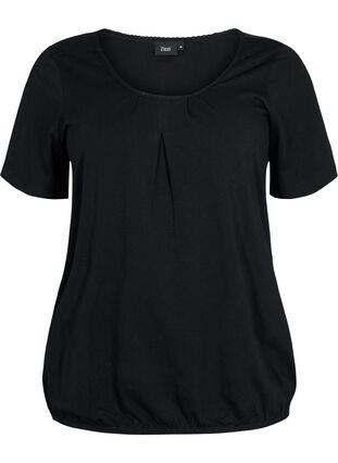 T-shirt en coton à manches courtes, Black, Packshot image number 0