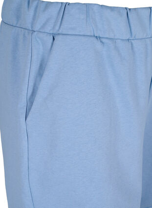 Short de couleur unie avec poches, Faded Denim, Packshot image number 2