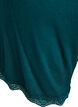 Short de nuit ample &agrave; texture c&ocirc;tel&eacute;e et bordure en dentelle, Vert, Packshot image number 3