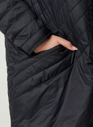 Gewatteerde lichte jas, Black, Model image number 2