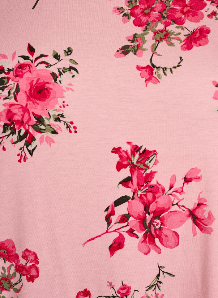 T-shirt avec imprim&eacute; floral, Rose, Packshot image number 2