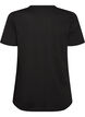 T-shirt en coton avec badge texte, Noir, Packshot image number 1